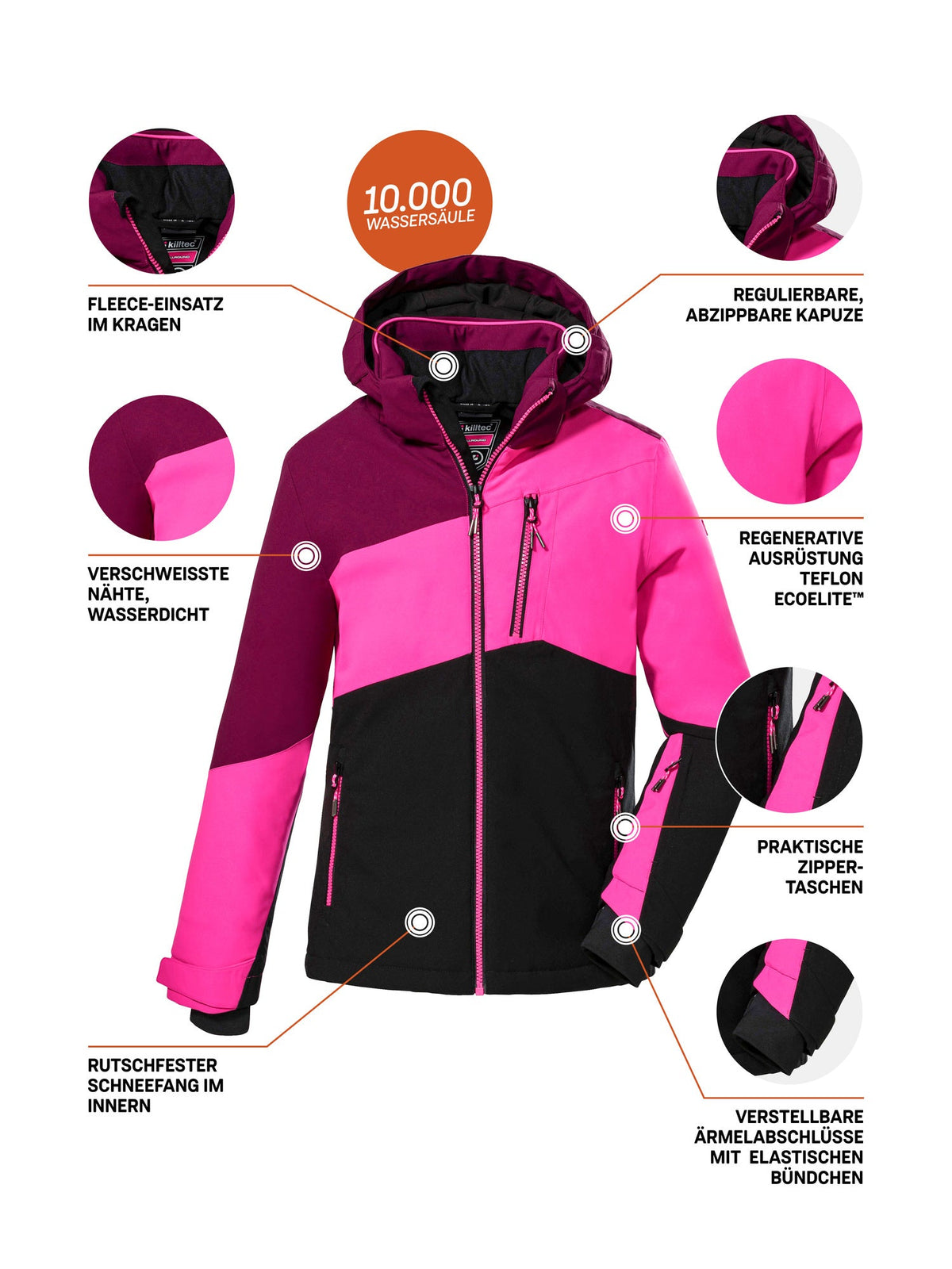 Girl's Ski jacket KSW 166 GRLS SKI JCKT
