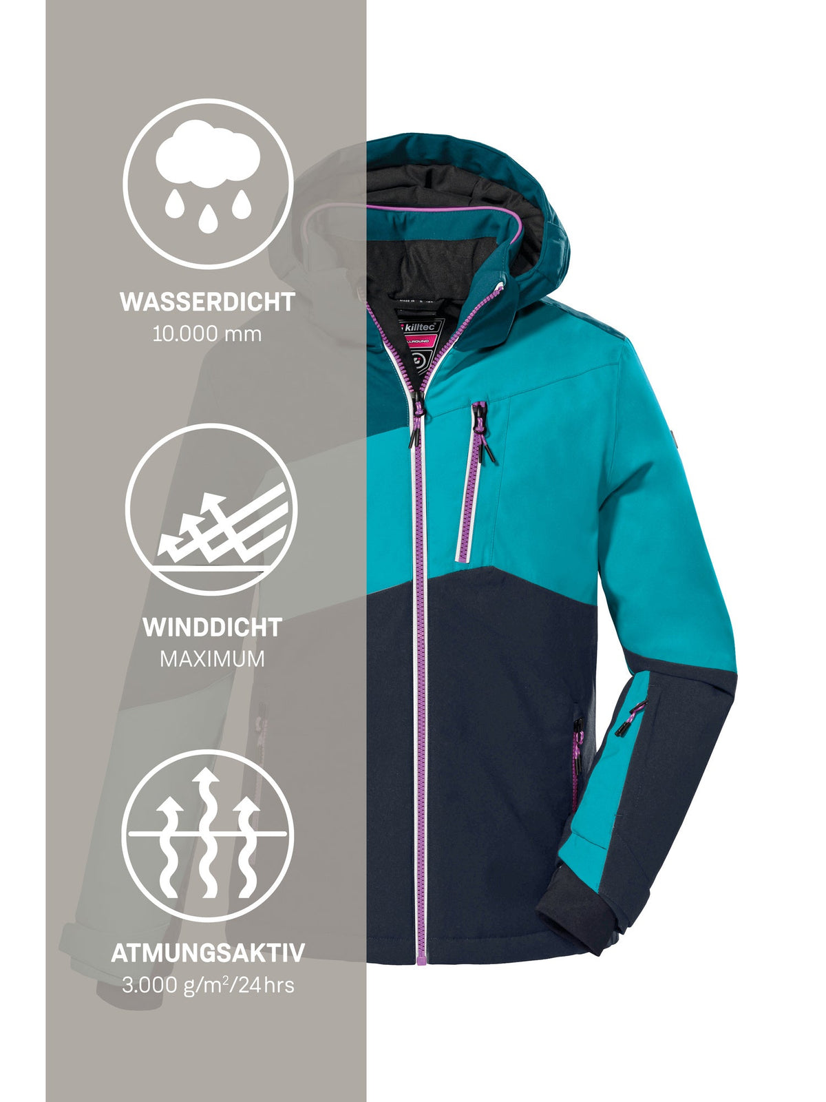 Girl's Ski jacket KSW 166 GRLS SKI JCKT