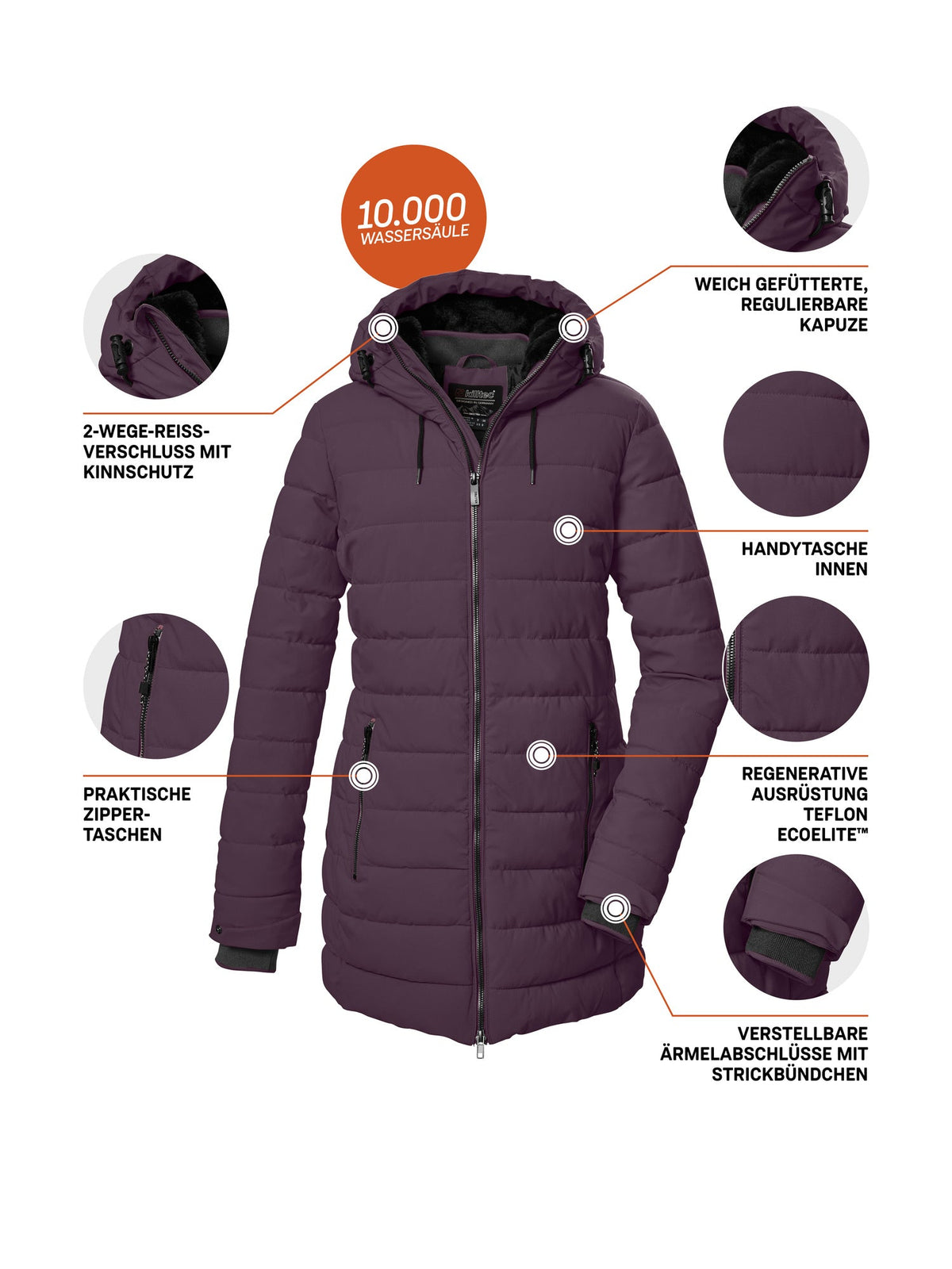 Women's Quilted parka KOW 55 WMN QLTD PRK