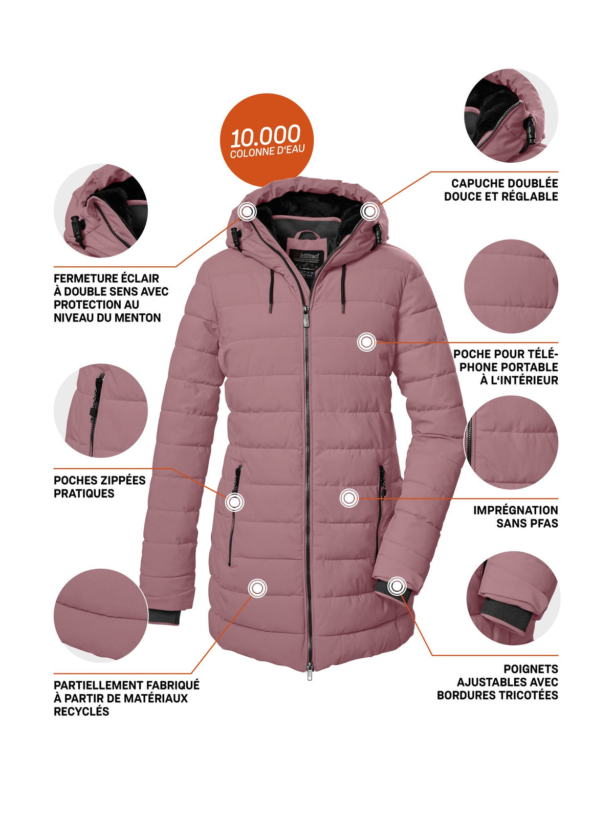 Women's Quilted parka KOW 55 WMN QLTD PRK