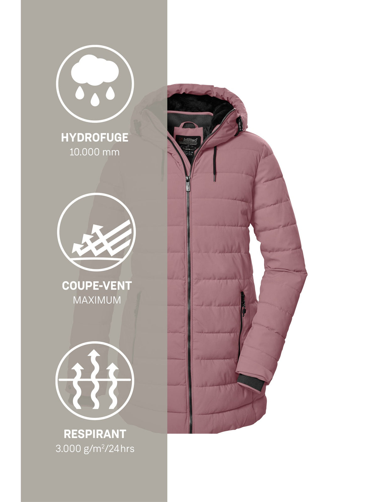 Women's Quilted parka KOW 55 WMN QLTD PRK