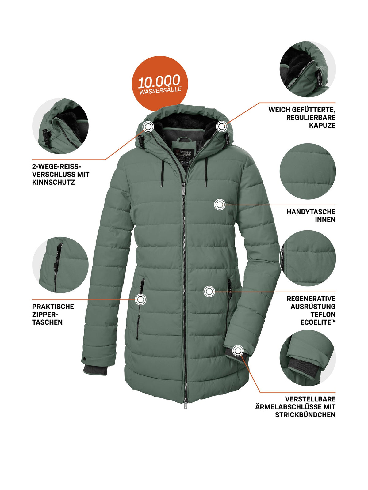 Women's Quilted parka KOW 55 WMN QLTD PRK