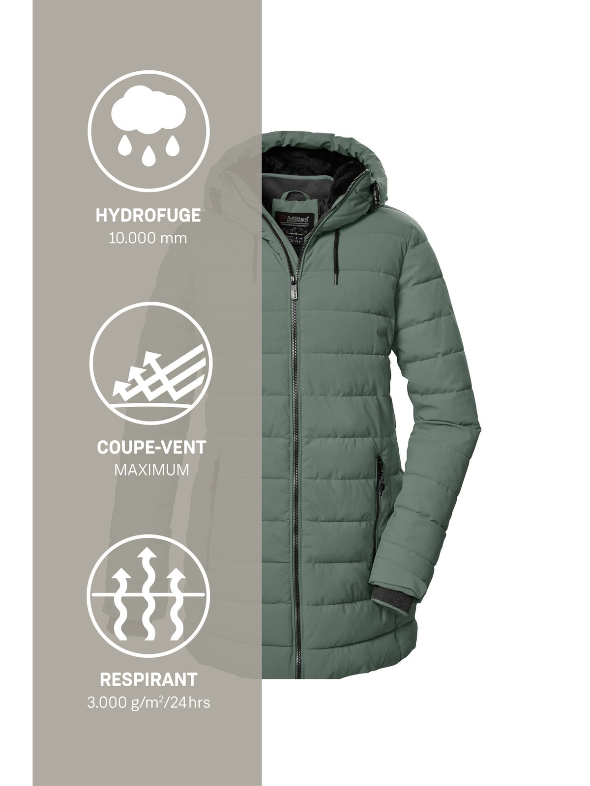 Women's Quilted parka KOW 55 WMN QLTD PRK