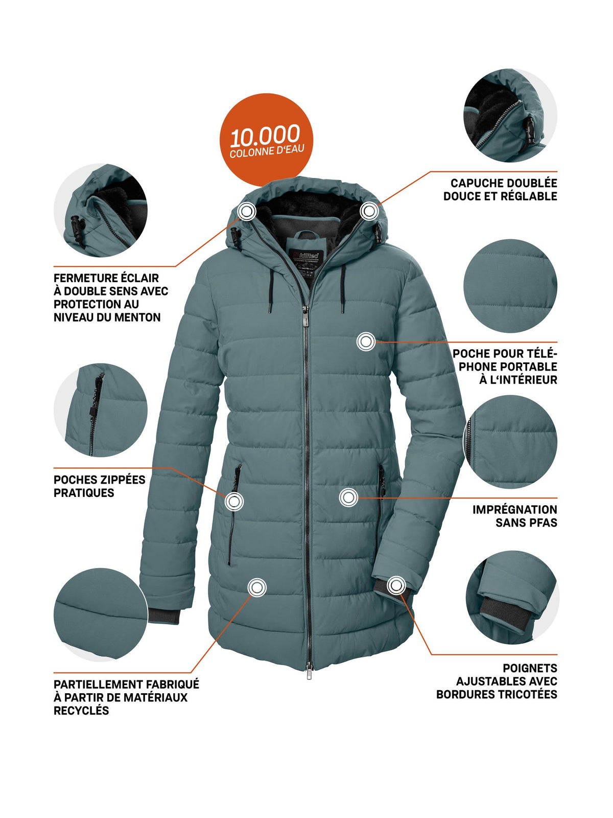 Women's Quilted parka KOW 55 WMN QLTD PRK