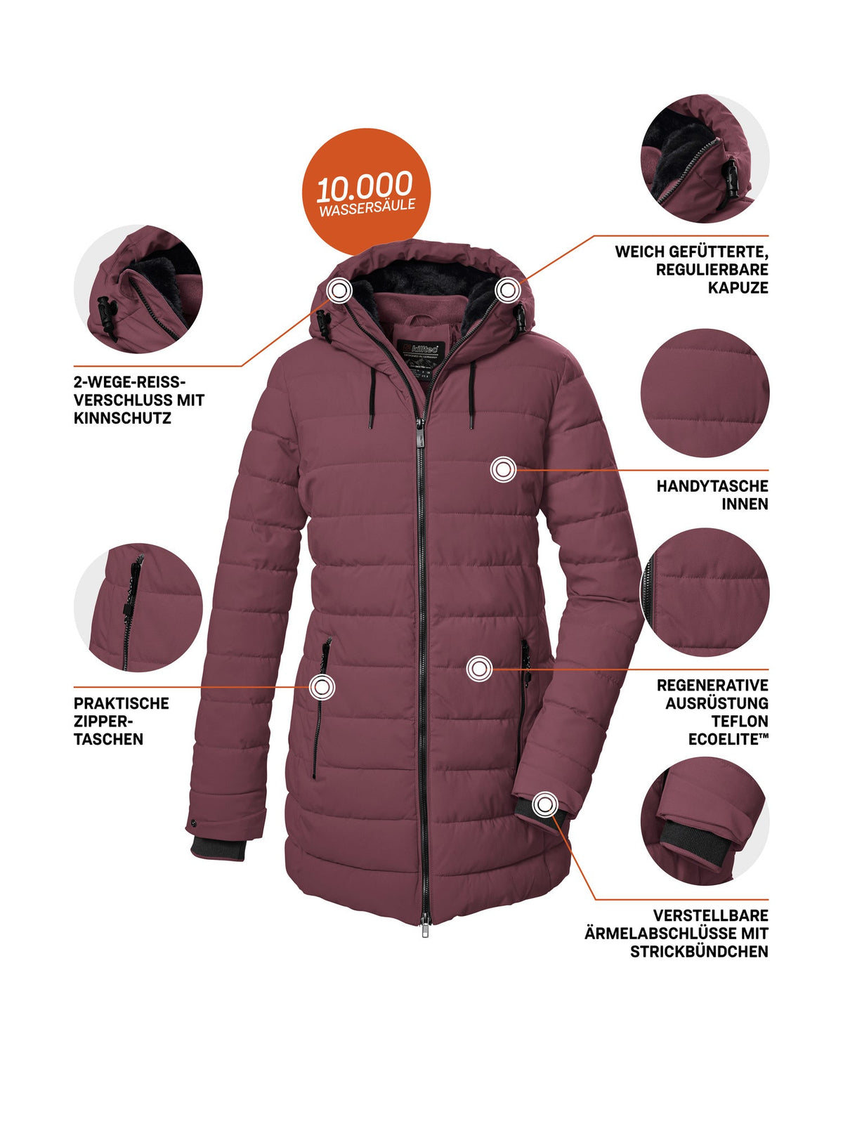 Women's Quilted parka KOW 55 WMN QLTD PRK