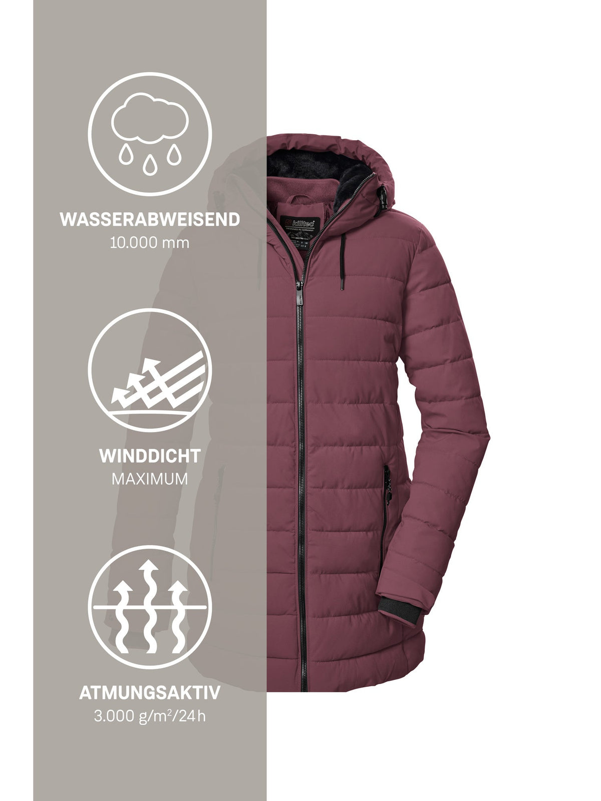 Women's Quilted parka KOW 55 WMN QLTD PRK