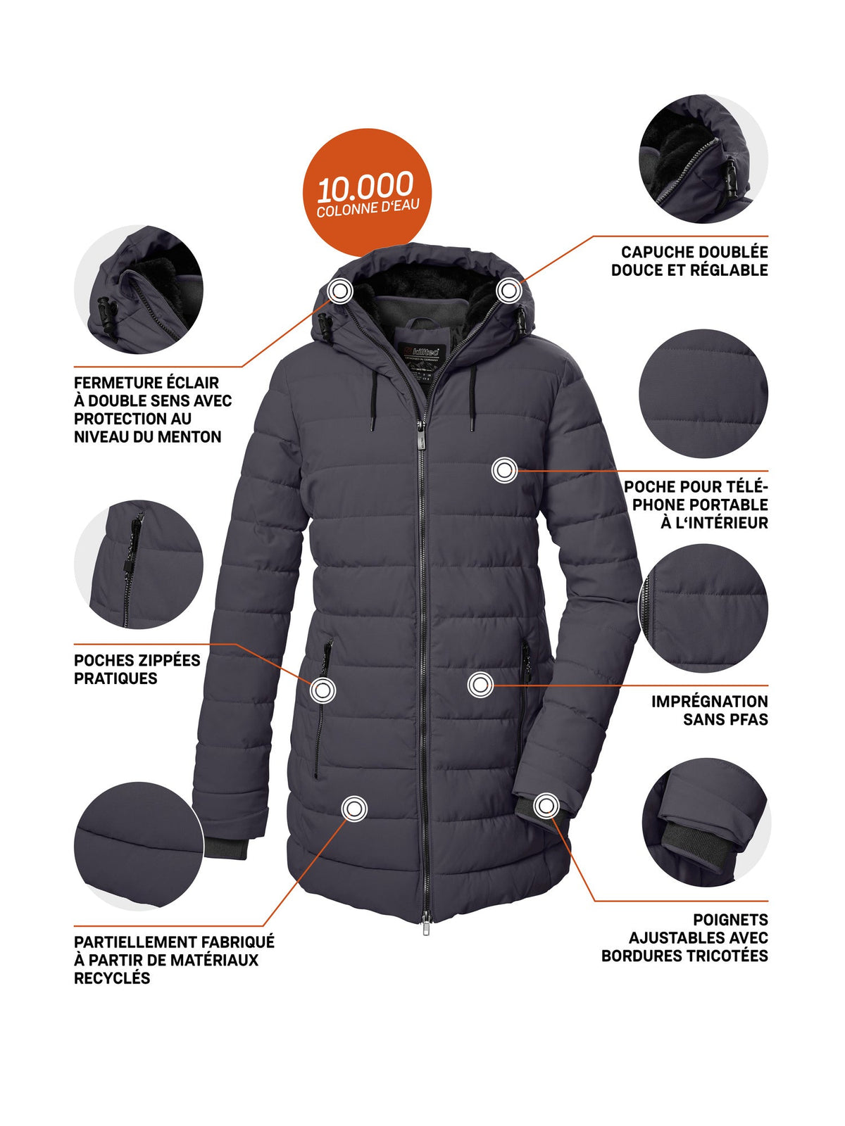 Women's Quilted parka KOW 55 WMN QLTD PRK