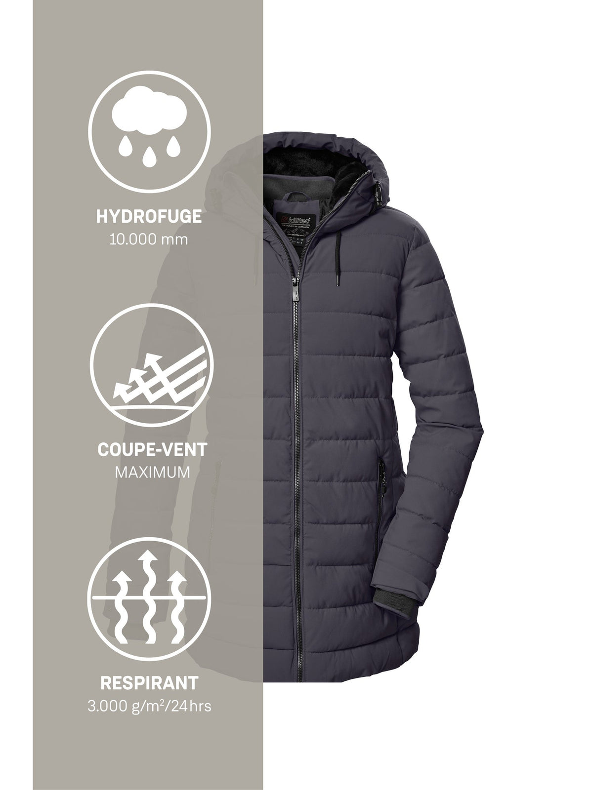 Women's Quilted parka KOW 55 WMN QLTD PRK