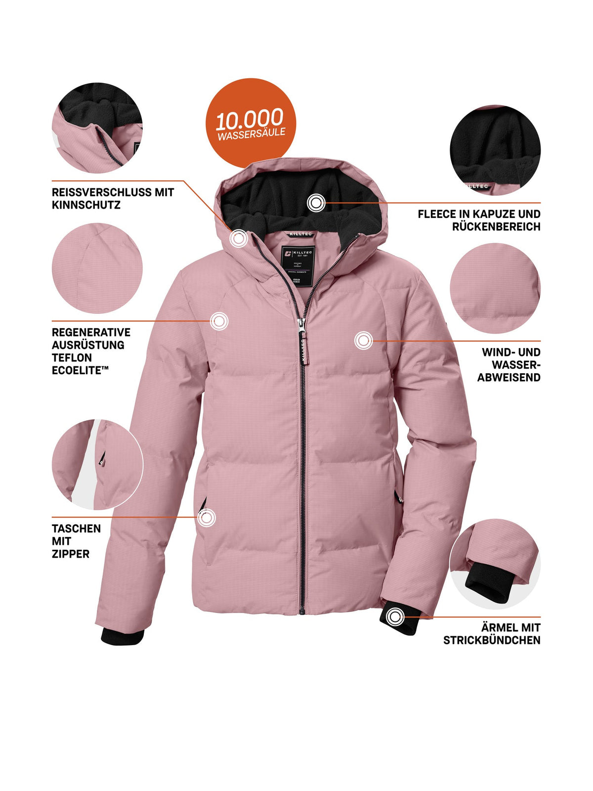 Girl's Quilted jacket KOW 357 GRLS QLTD JCKT