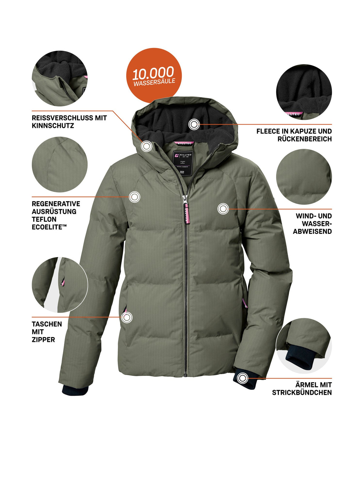 Girl's Quilted jacket KOW 357 GRLS QLTD JCKT