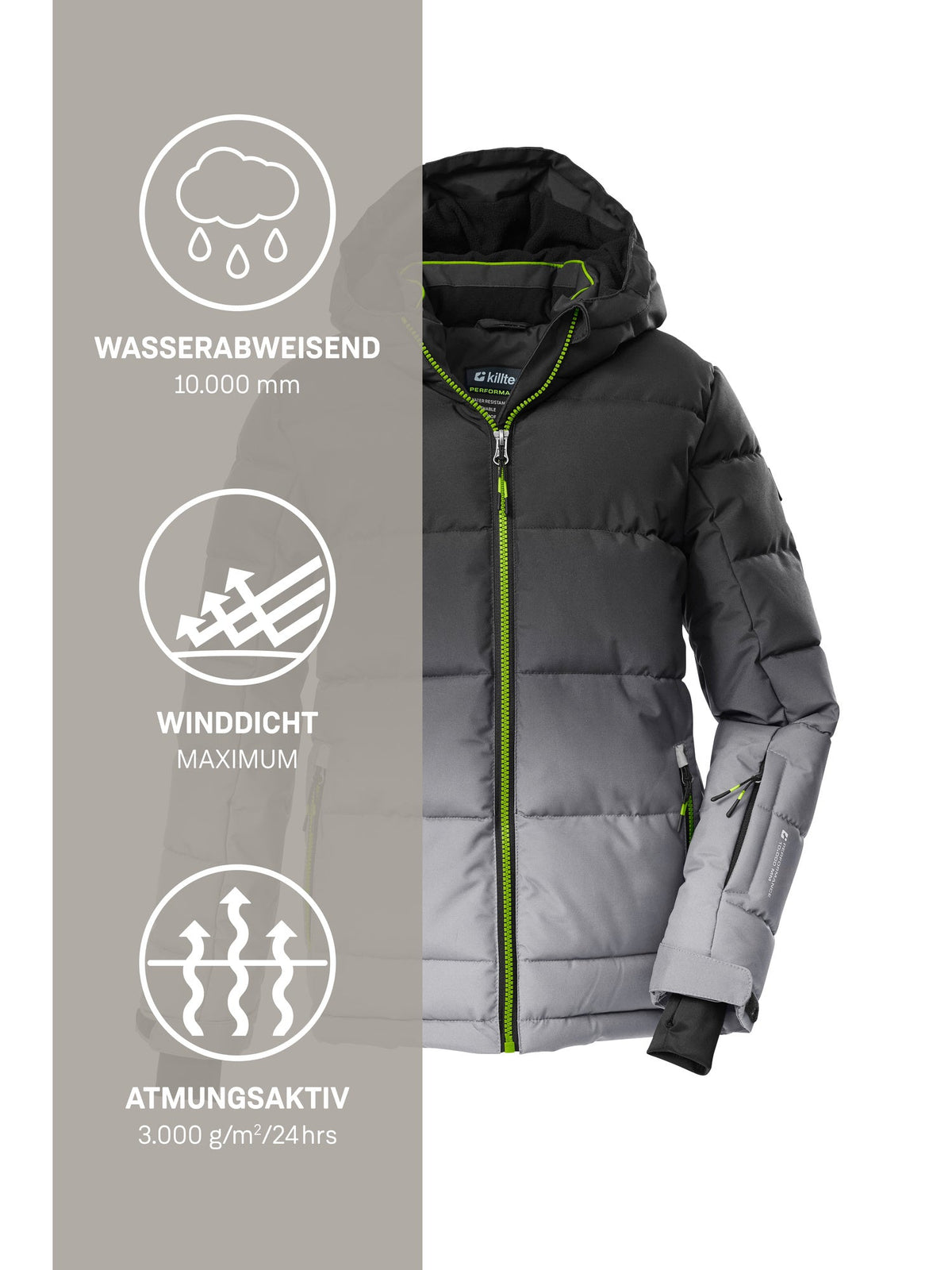 Boy's Quilted ski jacket KSW 382 BYS SKI QLTD JCKT