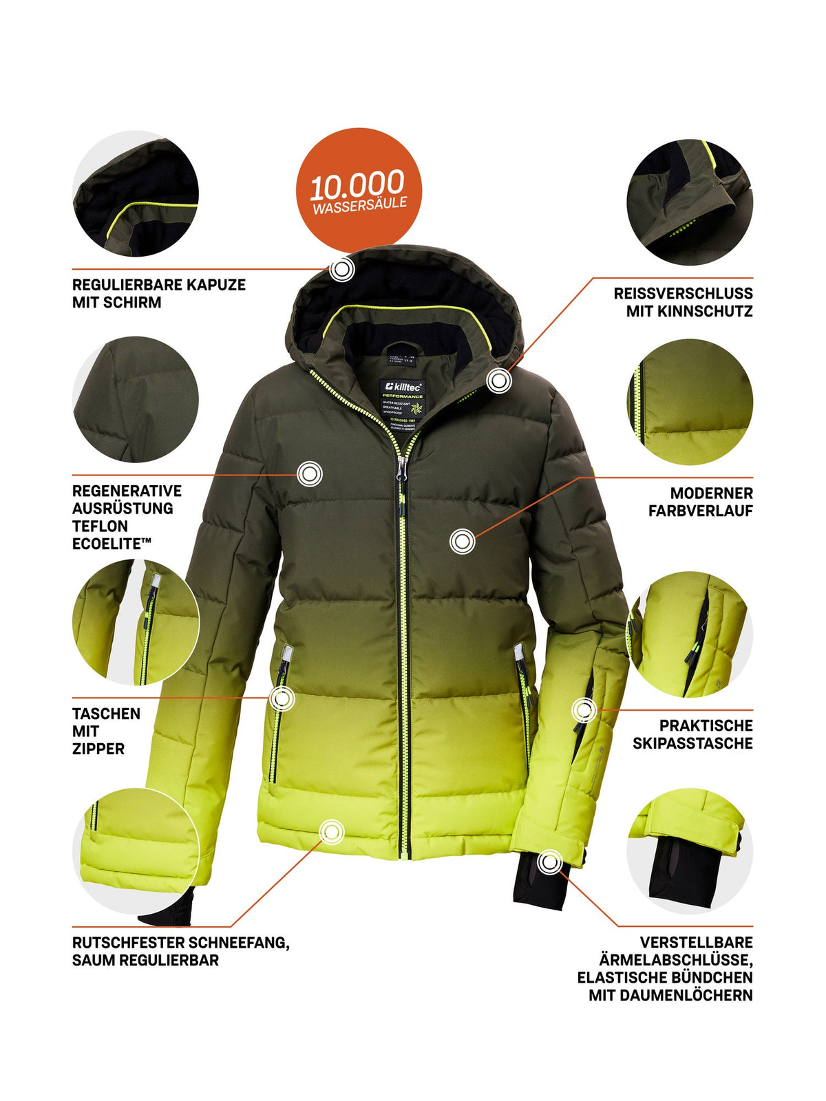 Boy's Quilted ski jacket KSW 382 BYS SKI QLTD JCKT