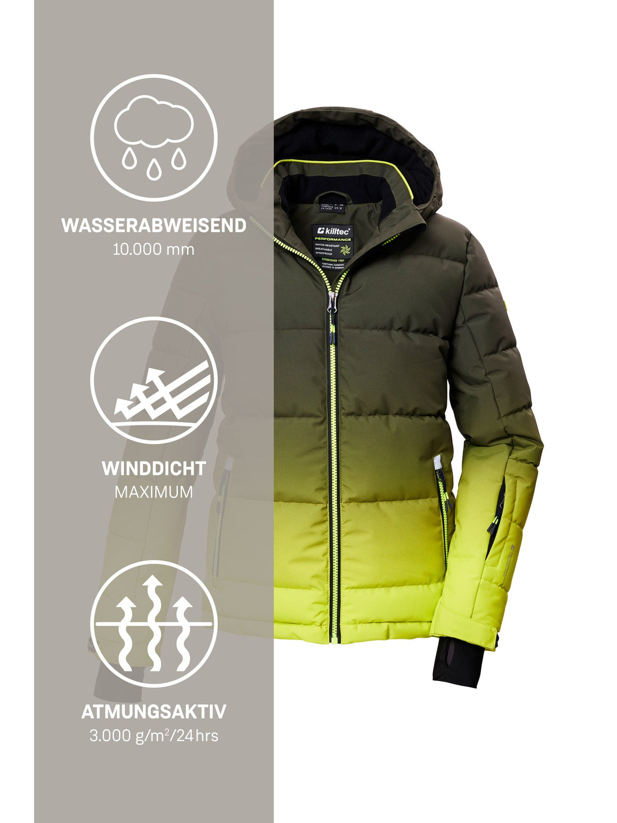 Boy's Quilted ski jacket KSW 382 BYS SKI QLTD JCKT