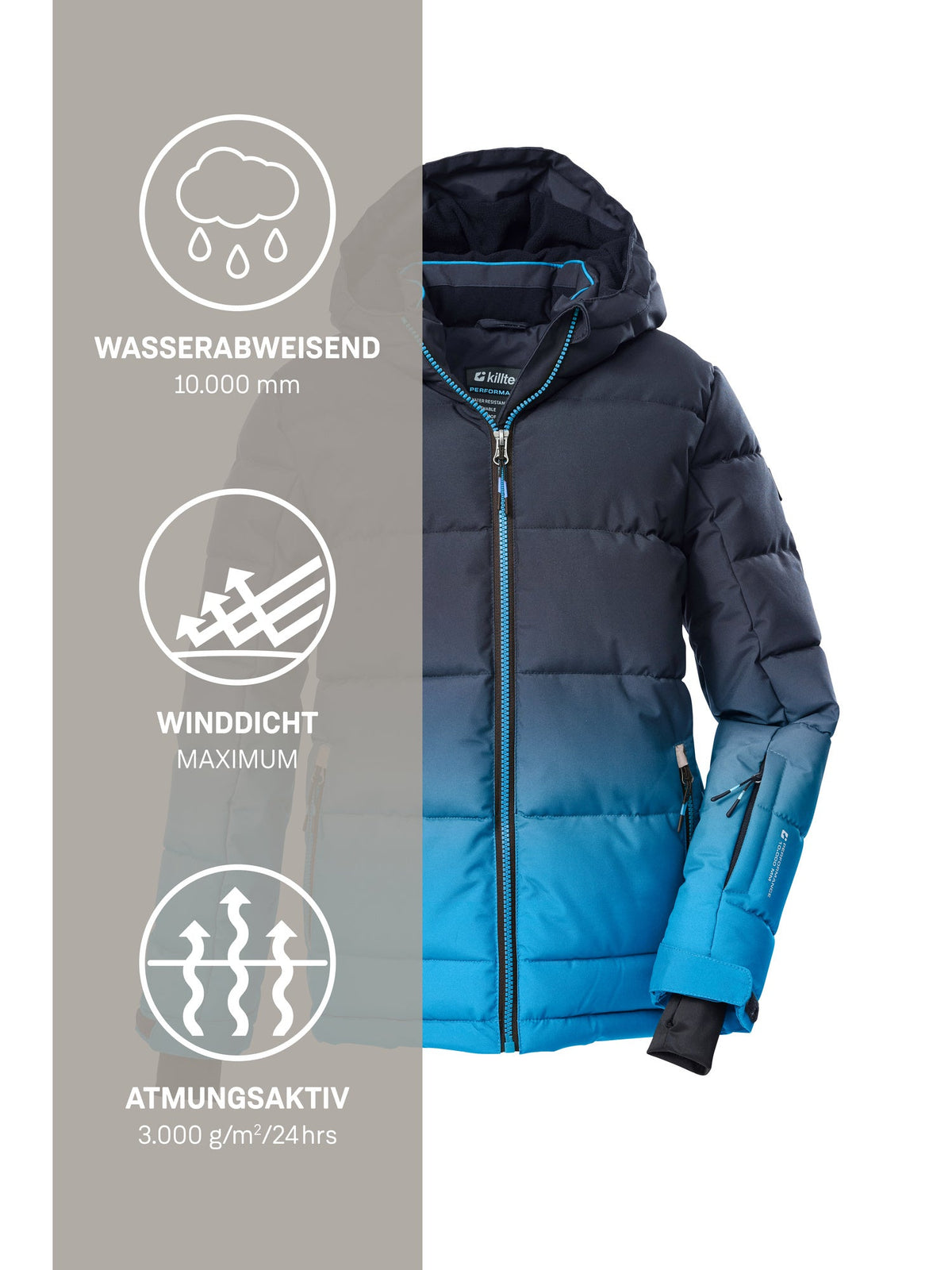 Boy's Quilted ski jacket KSW 382 BYS SKI QLTD JCKT