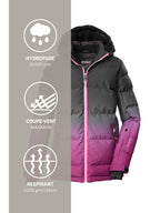 Girl's Quilted ski jacket KSW 330 GRLS SKI QLTD JCKT