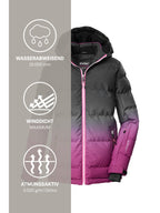 Girl's Quilted ski jacket KSW 330 GRLS SKI QLTD JCKT