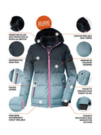 Girl's Quilted ski jacket KSW 330 GRLS SKI QLTD JCKT