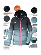 Girl's Quilted ski jacket KSW 330 GRLS SKI QLTD JCKT
