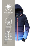 Girl's Quilted ski jacket KSW 330 GRLS SKI QLTD JCKT