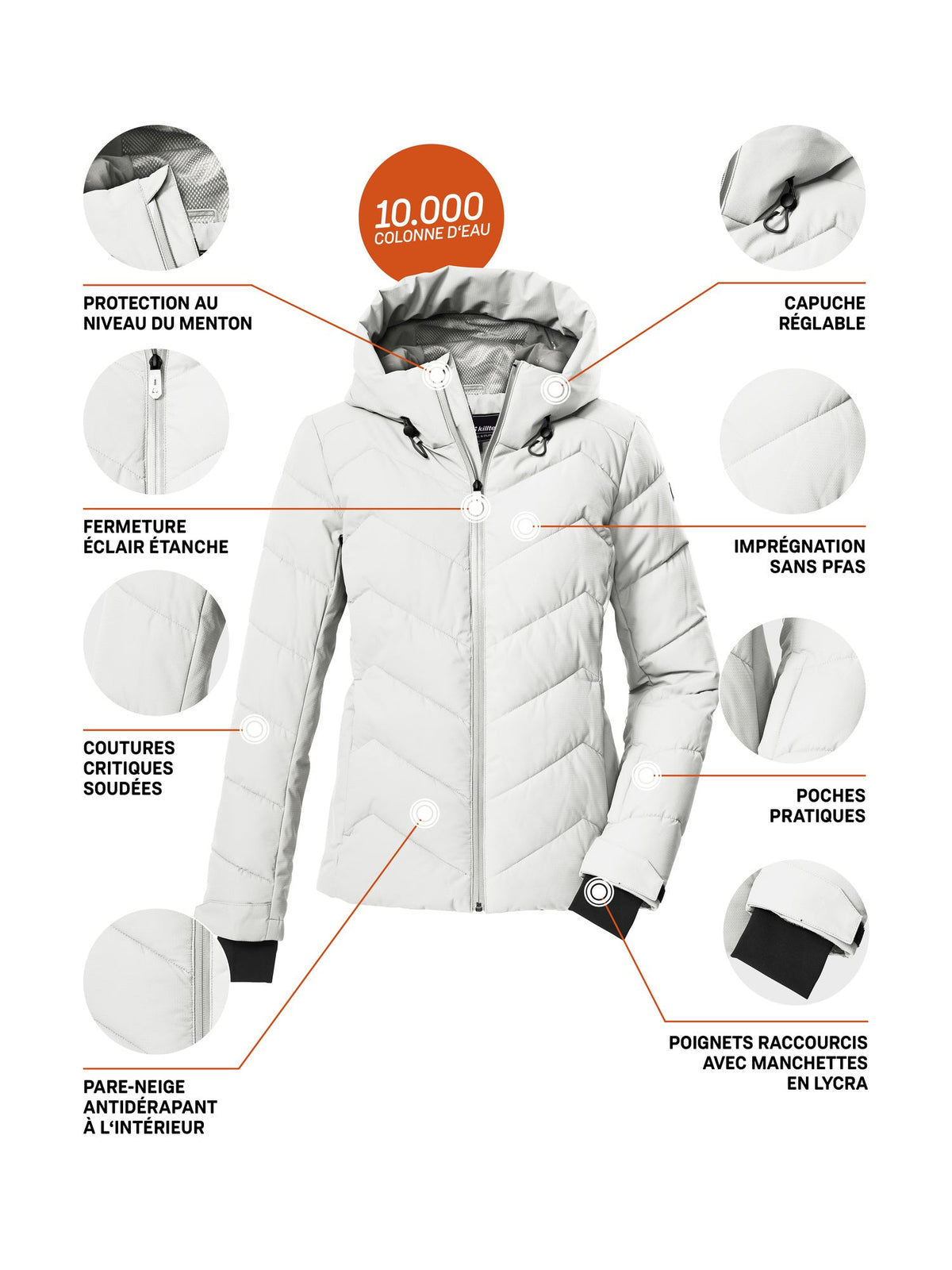 Women's Quilted ski jacket KSW 31 WMN SKI QLTD JCKT