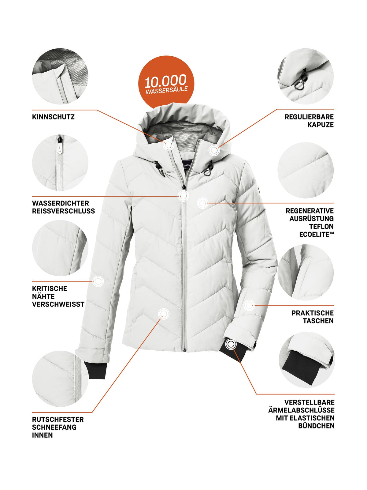 Women's Quilted ski jacket KSW 31 WMN SKI QLTD JCKT