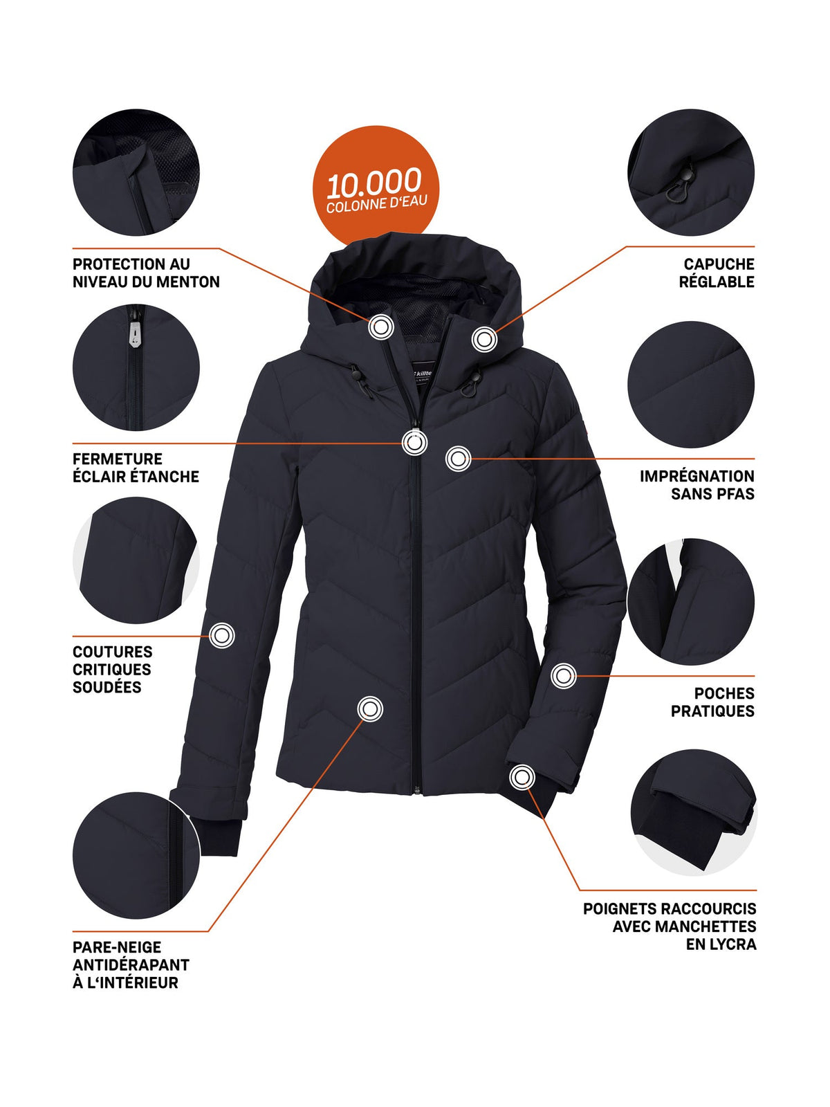 Women's Quilted ski jacket KSW 31 WMN SKI QLTD JCKT