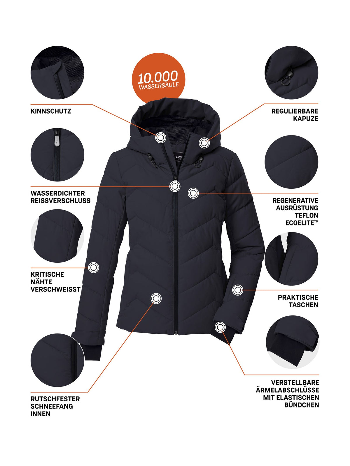 Women's Quilted ski jacket KSW 31 WMN SKI QLTD JCKT