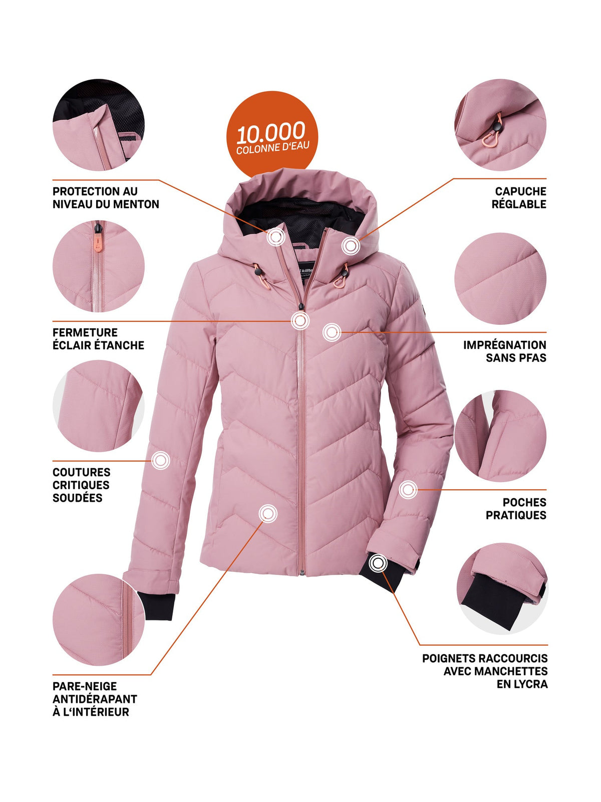 Women's Quilted ski jacket KSW 31 WMN SKI QLTD JCKT