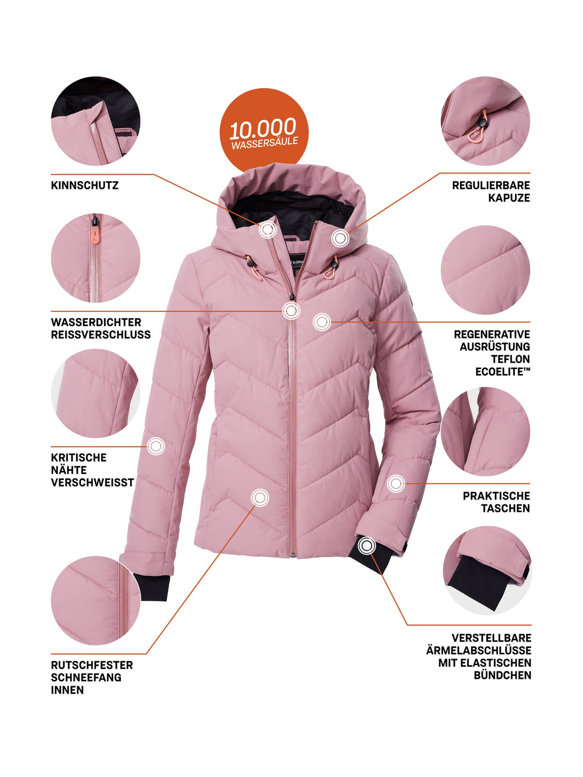 Women's Quilted ski jacket KSW 31 WMN SKI QLTD JCKT