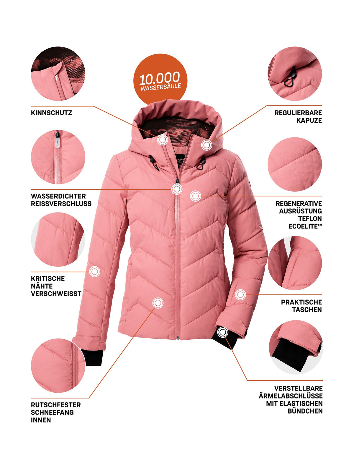 Women's Quilted ski jacket KSW 31 WMN SKI QLTD JCKT
