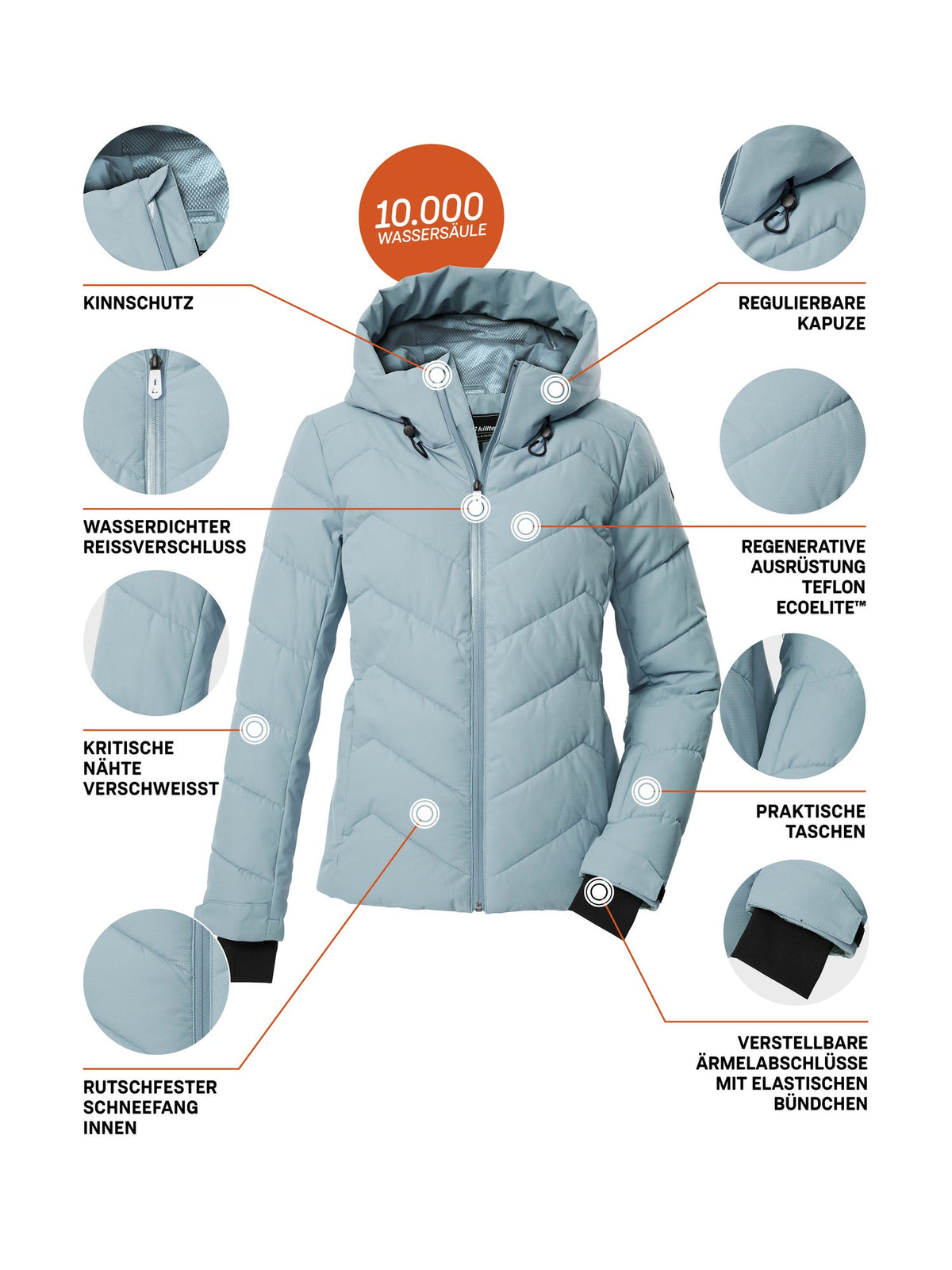 Women's Quilted ski jacket KSW 31 WMN SKI QLTD JCKT