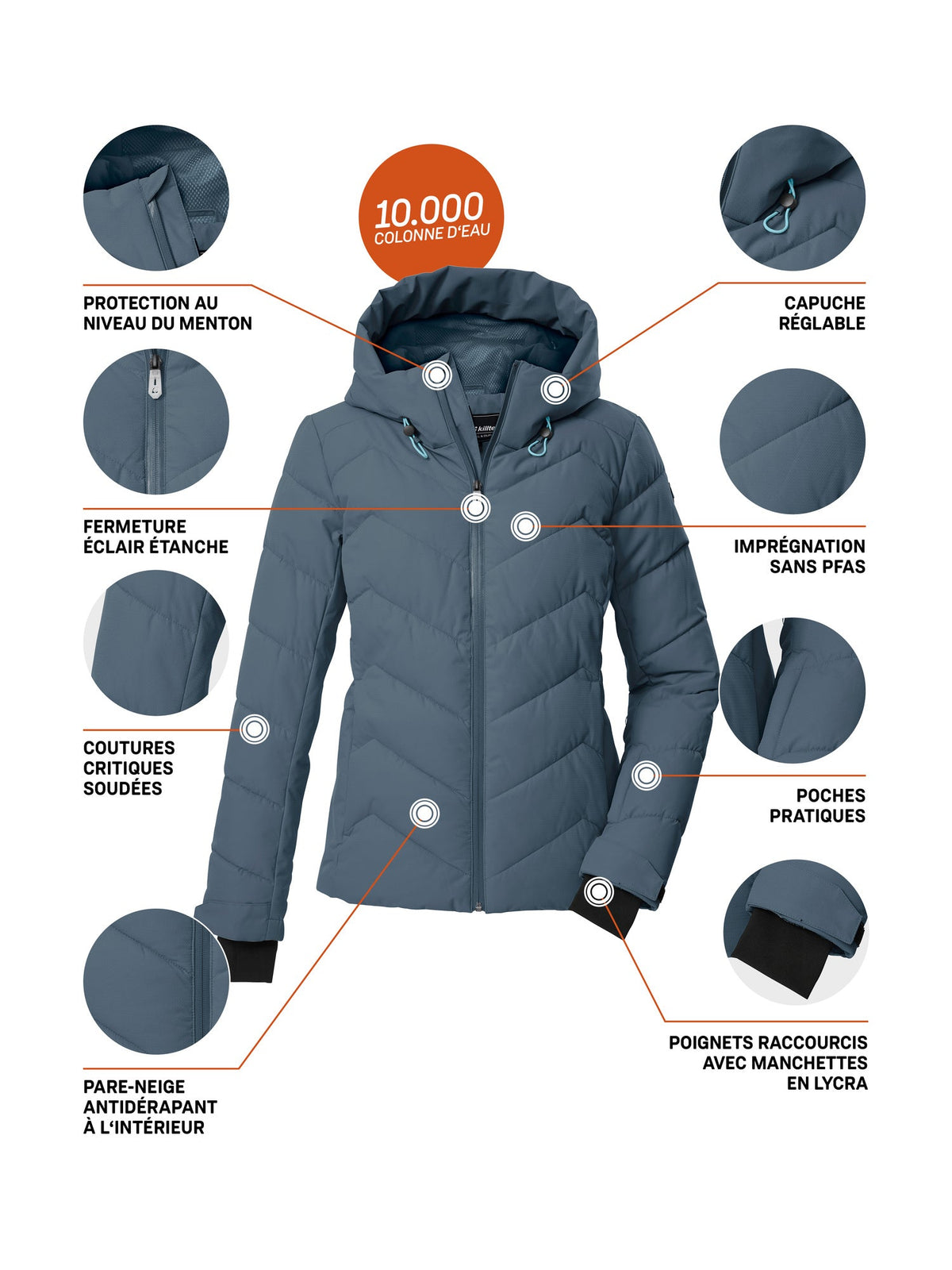 Women's Quilted ski jacket KSW 31 WMN SKI QLTD JCKT
