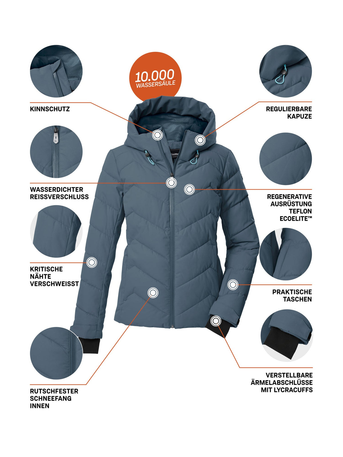 Women's Quilted ski jacket KSW 31 WMN SKI QLTD JCKT
