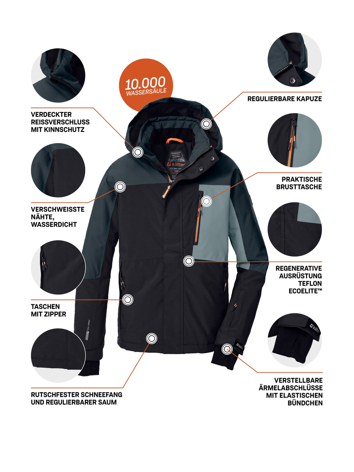 Boy's Ski jacket KSW 200 BYS SKI JCKT