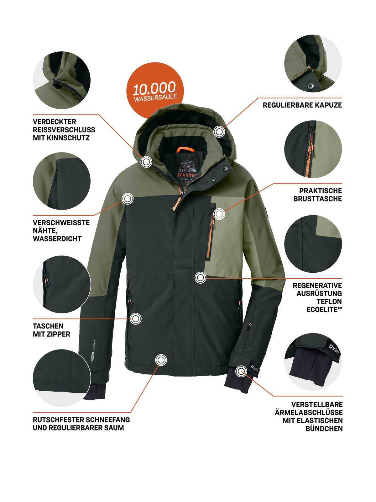 Boy's Ski jacket KSW 200 BYS SKI JCKT