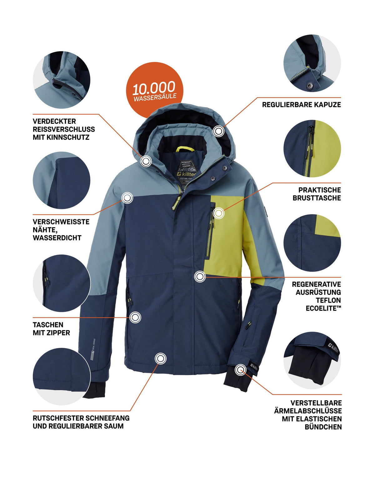 Boy's Ski jacket KSW 200 BYS SKI JCKT