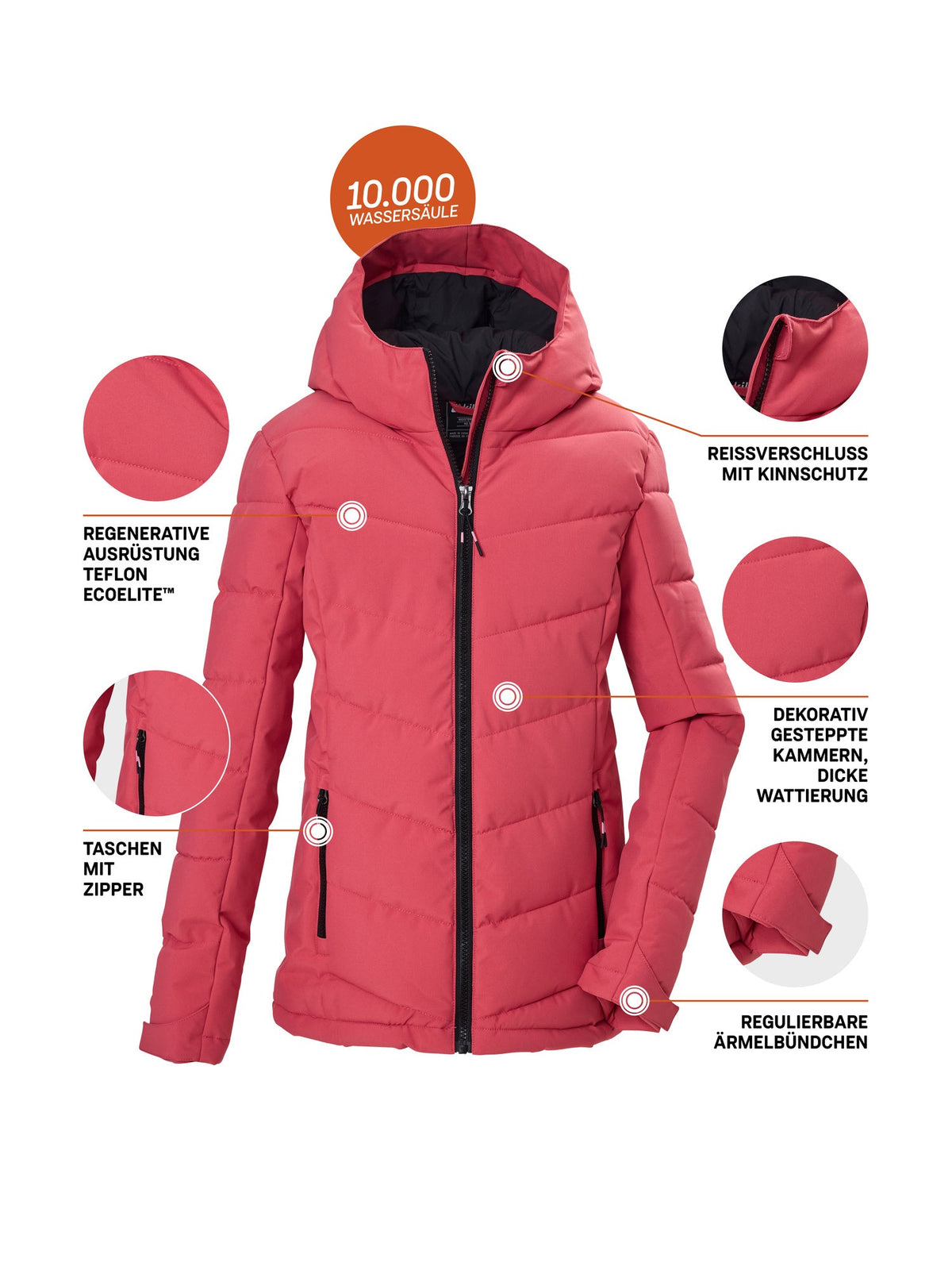 Girl's Quilted jacket KOW 220 GRLS QLTD JCKT