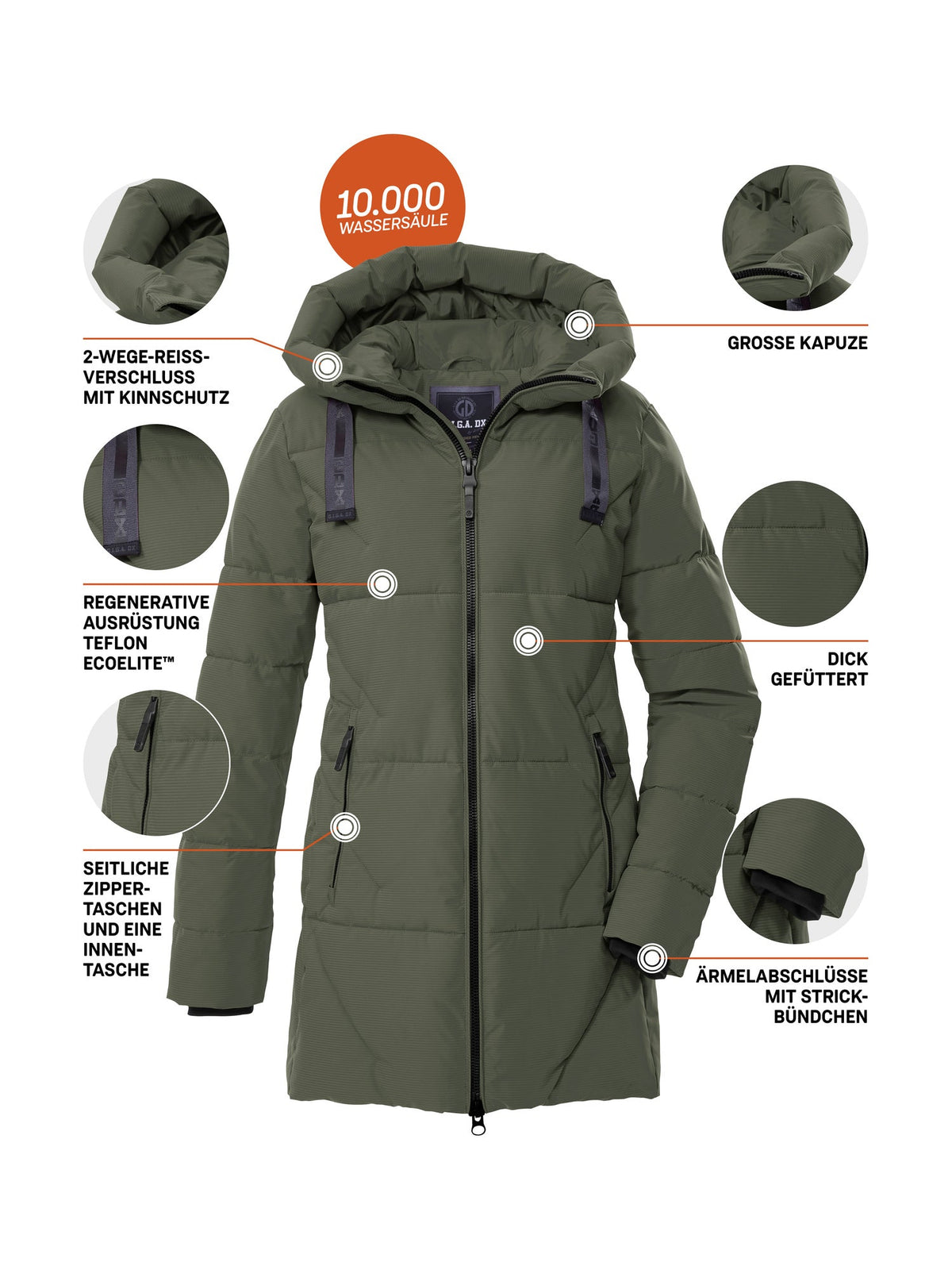Women's Quilted parka GW 30 WMN QLTD PRK