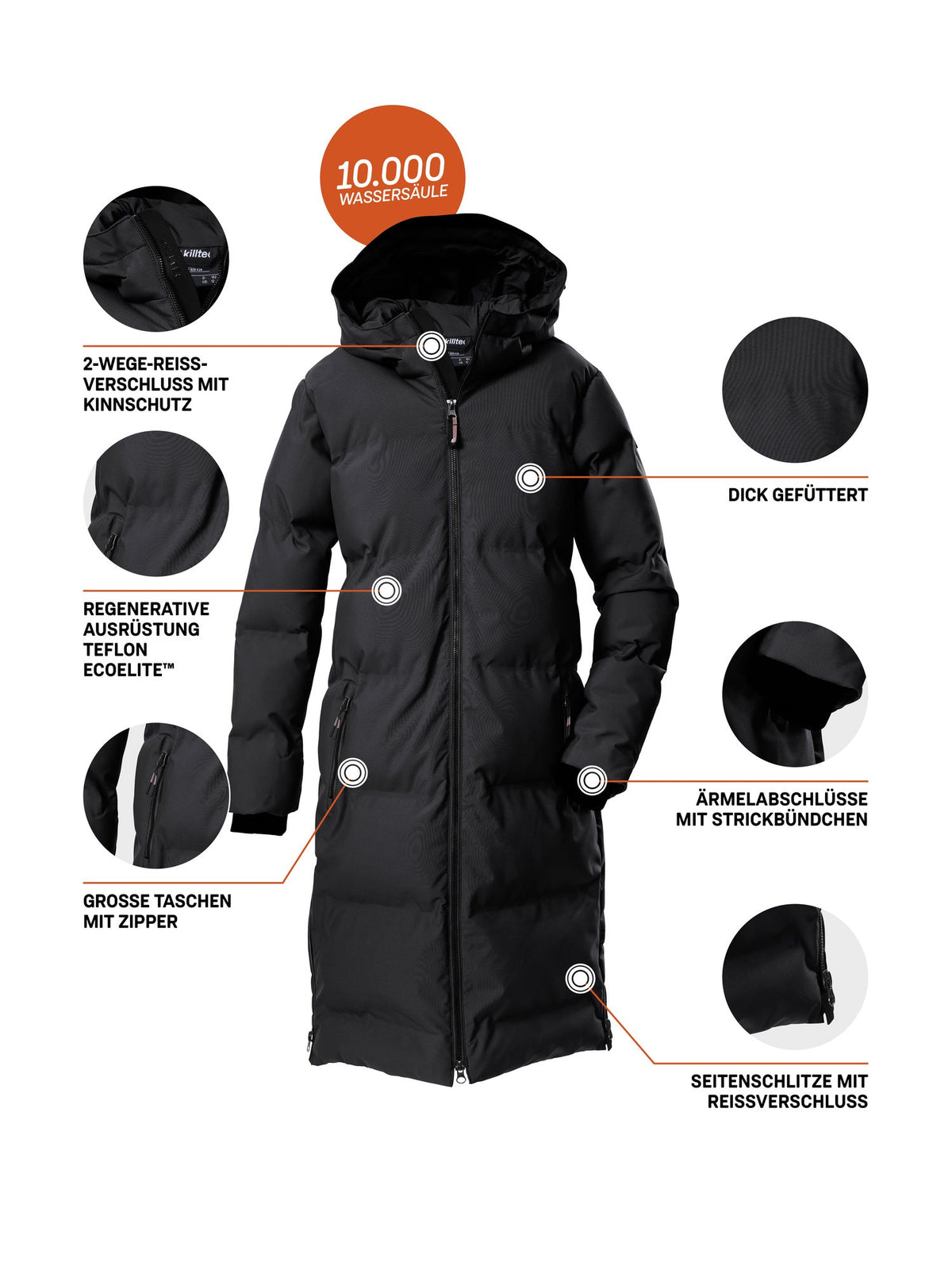 Girl's Quilted coat KOW 237 GRLS QLTD CT