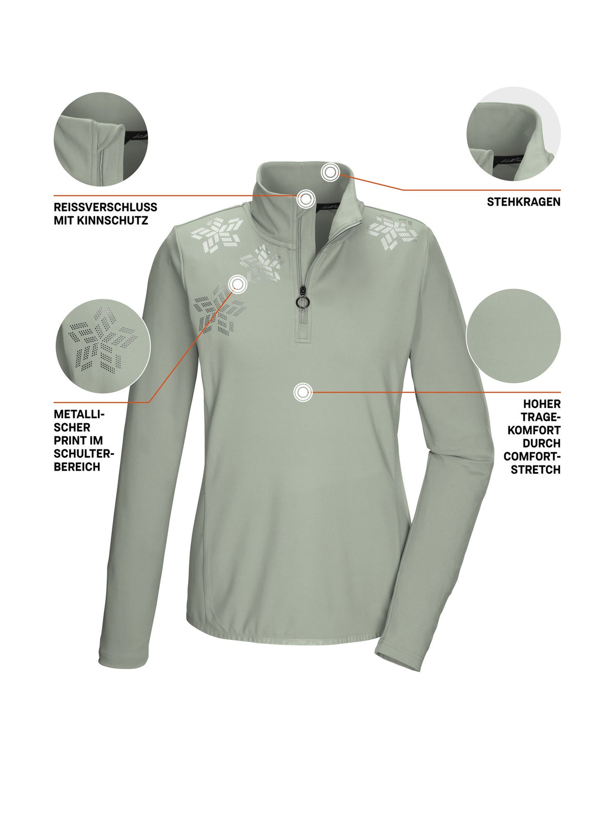 Women's Powerstretch shirt KSW 110 WMN LS SHRT