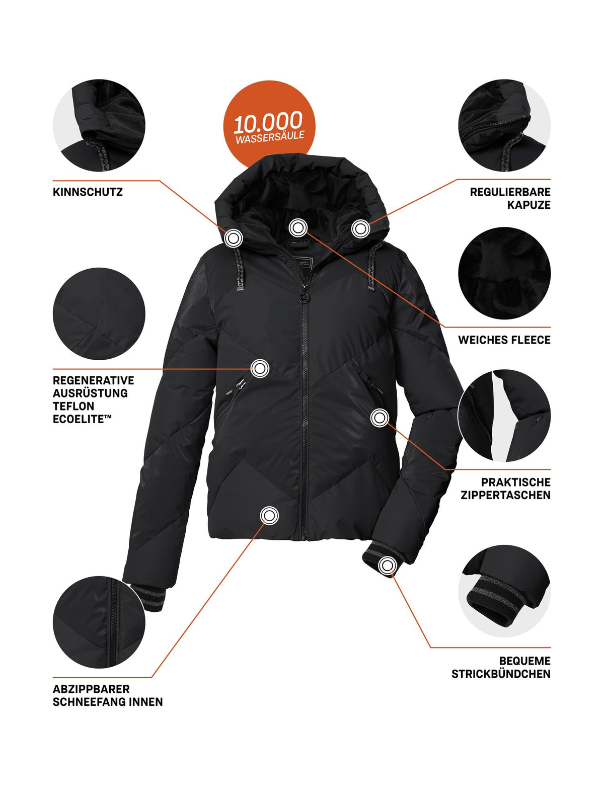 Women's Quilted ski jacket KSW 113 WMN SKI QLTD JCKT