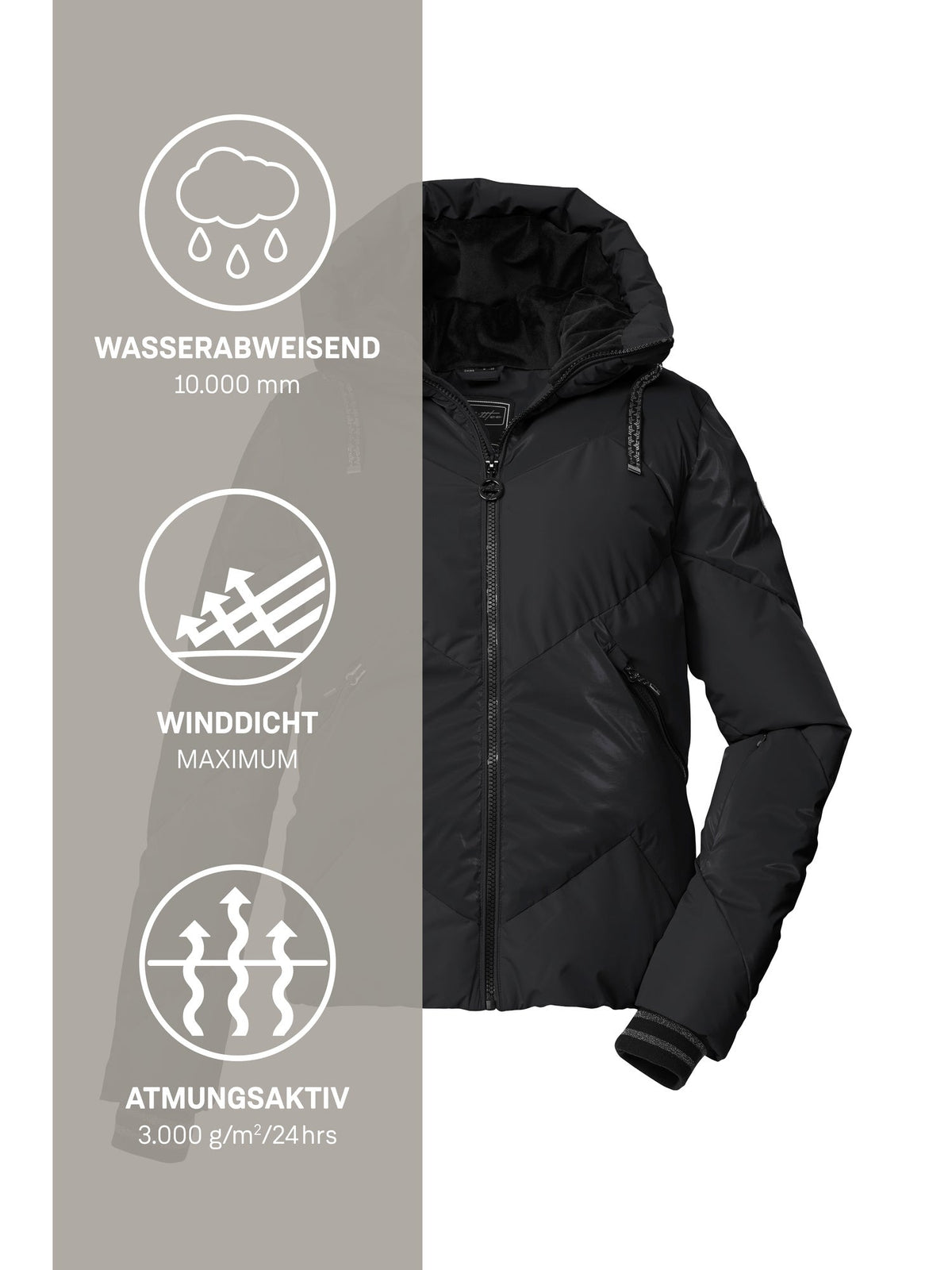 Women's Quilted ski jacket KSW 113 WMN SKI QLTD JCKT