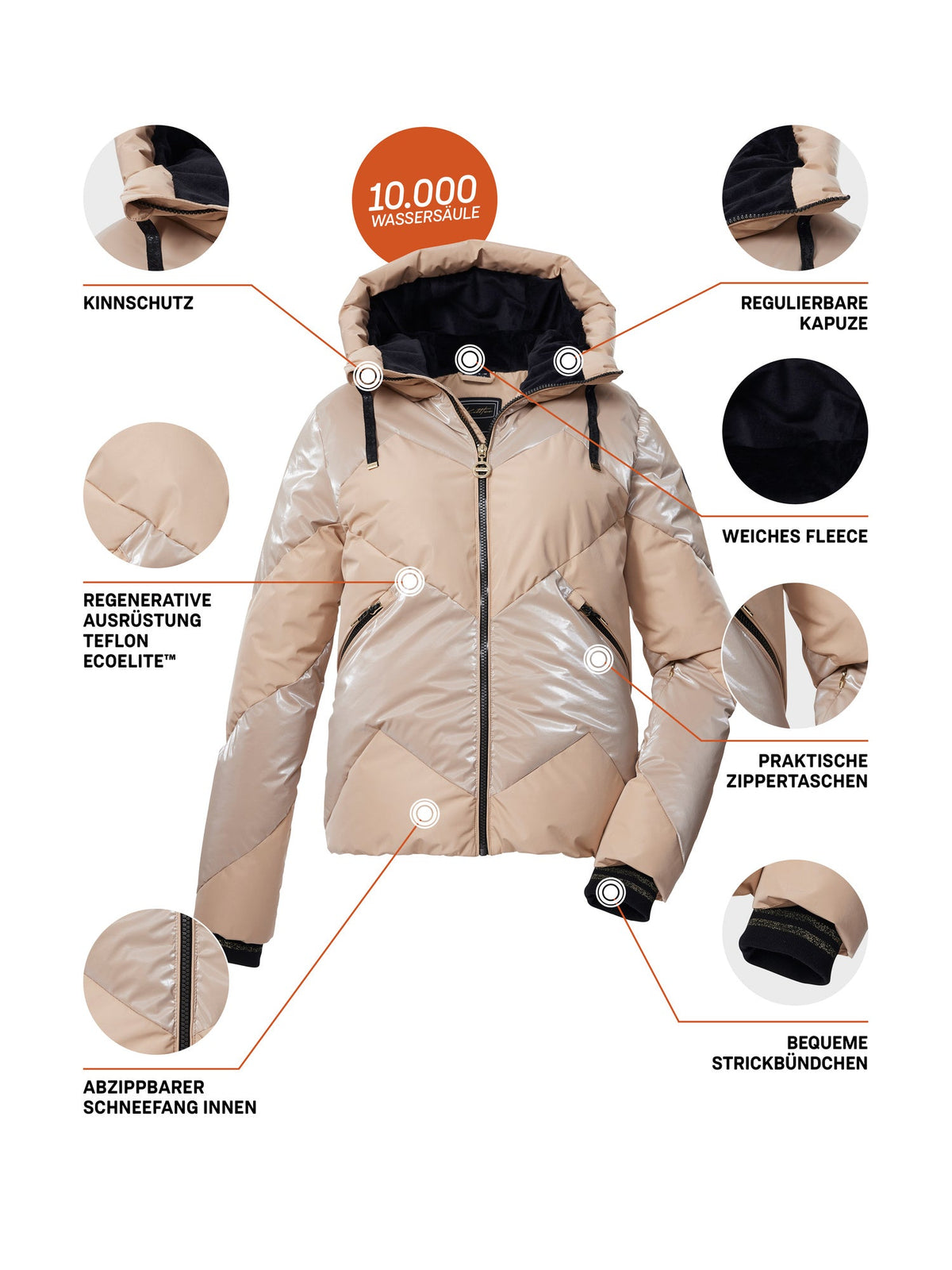Women's Quilted ski jacket KSW 113 WMN SKI QLTD JCKT