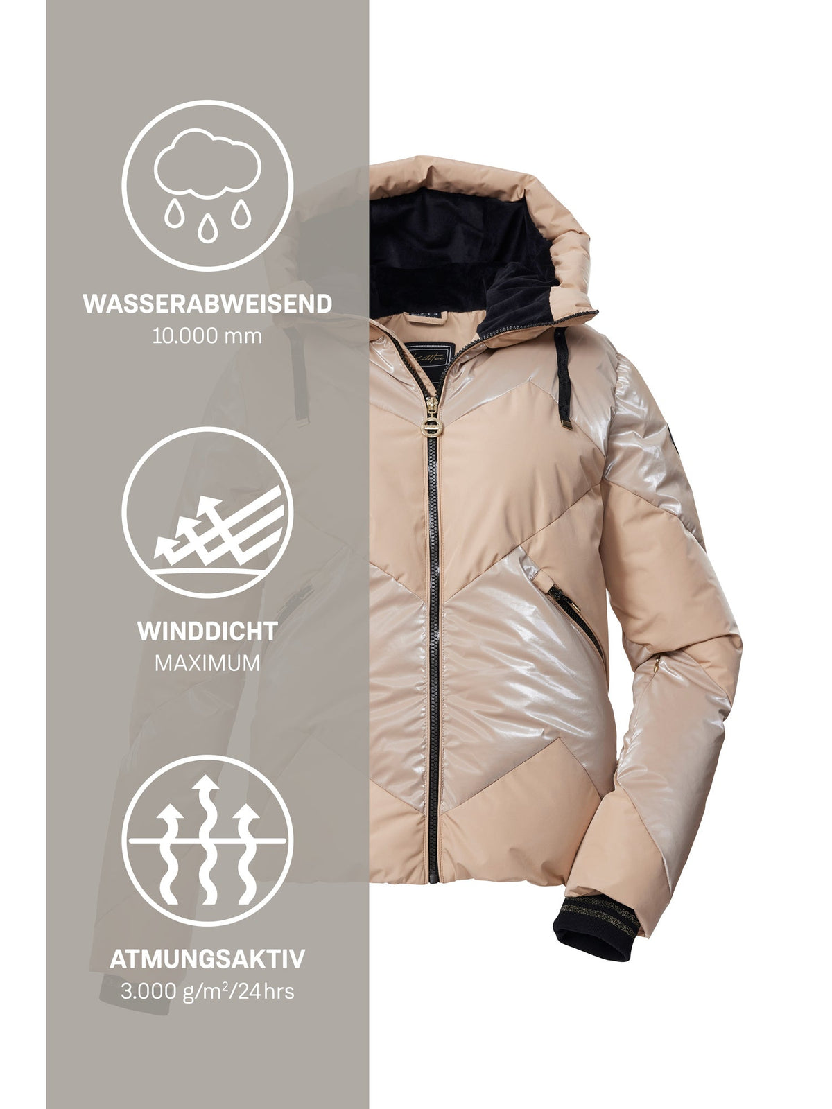 Women's Quilted ski jacket KSW 113 WMN SKI QLTD JCKT