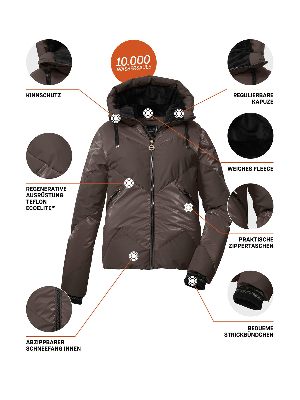 Women's Quilted ski jacket KSW 113 WMN SKI QLTD JCKT