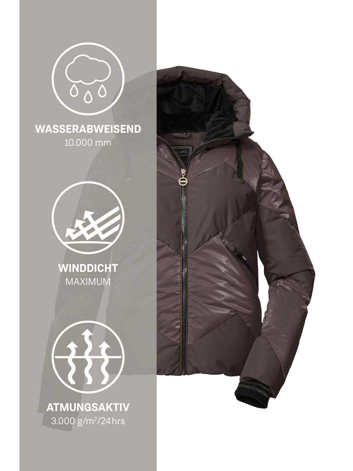 Women's Quilted ski jacket KSW 113 WMN SKI QLTD JCKT