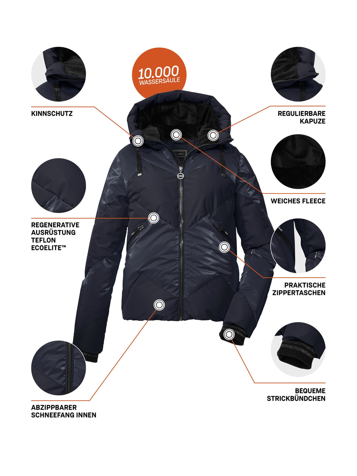 Women's Quilted ski jacket KSW 113 WMN SKI QLTD JCKT