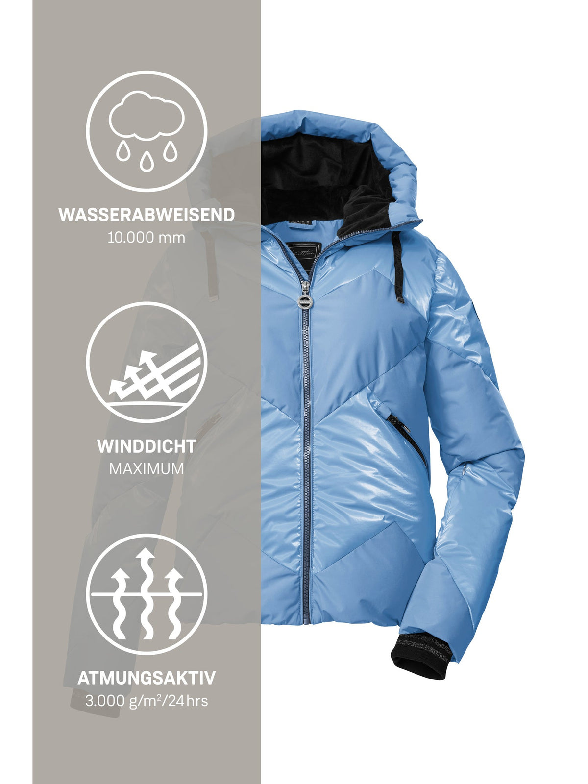 Women's Quilted ski jacket KSW 113 WMN SKI QLTD JCKT
