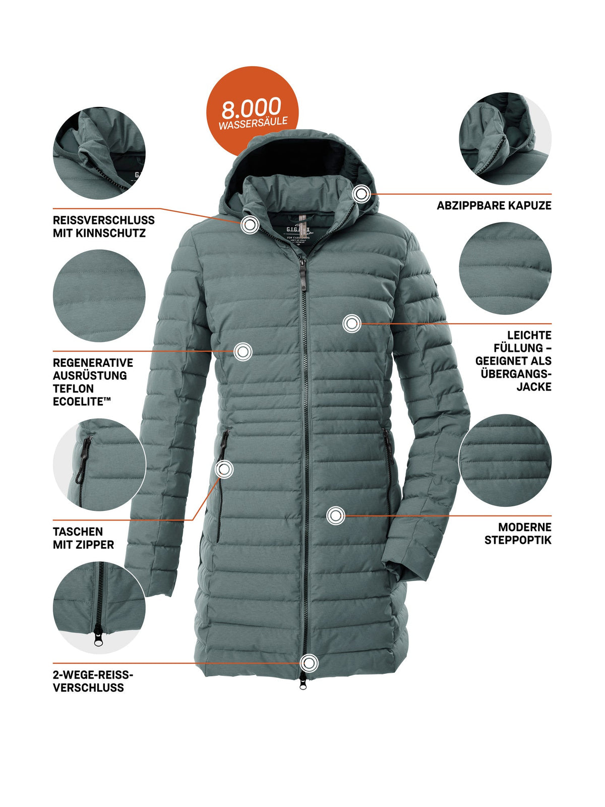 Women's Quilted parka GW 77 WMN QLTD PRK