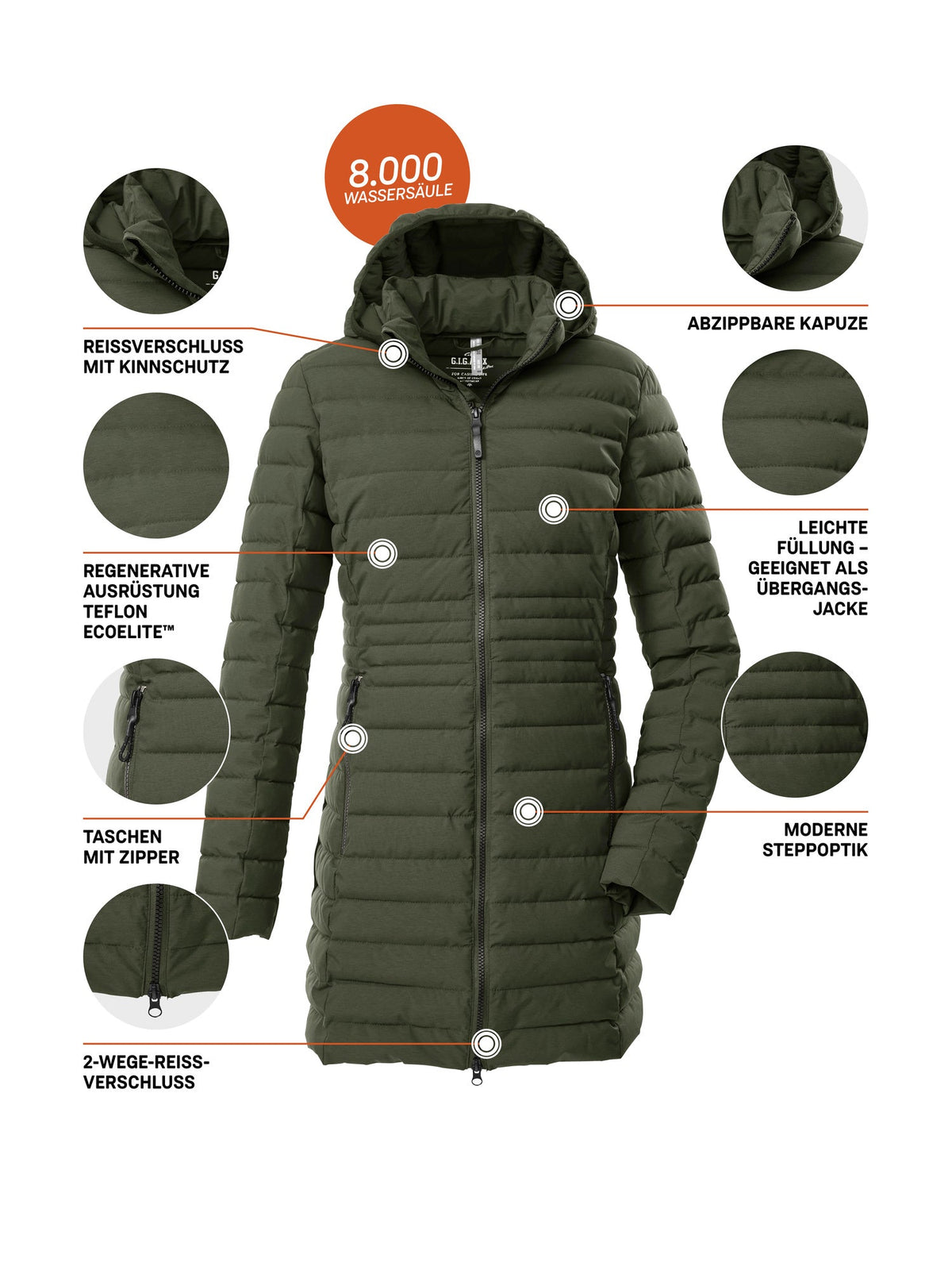 Women's Quilted parka GW 77 WMN QLTD PRK